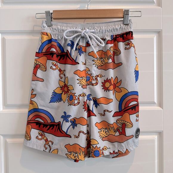 NEFF Retro Swim Boardshorts | rainbow| mushrooms| snakes - Picture 1 of 4